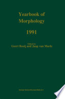 Yearbook of Morphology 1991