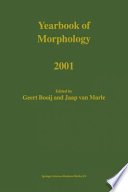 Yearbook of Morphology 2001