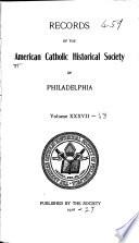 Records of the American Catholic Historical Society of Philadelphia.