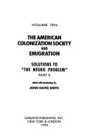 The American Colonization Society and emigration