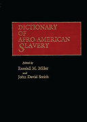 Dictionary of Afro-American slavery