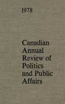 Canadian annual review of politics and public affairs. 1978