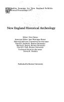 New England historical archeology