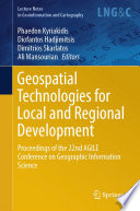 Geospatial technologies for local and regional development : proceedings of the 22nd AGILE Conference on Geographic Information Science