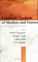 Economic analysis of markets and games : essays in honor of Frank Hahn