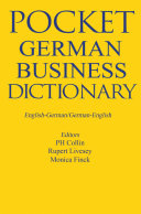 Pocket German business dictionary : English-German/German-English
