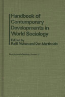 Handbook of contemporary developments in world sociology