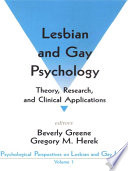 Lesbian and gay psychology : theory, research, and clinical applications