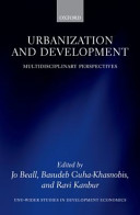 Urbanization and development : multidisciplinary perspectives