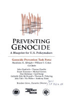 Preventing genocide : a blueprint for U.S. policymakers