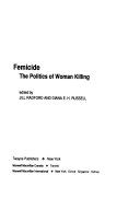 Femicide : the politics of woman killing