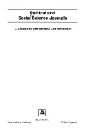 Political and social science journals : a handbook for writers and reviewers.