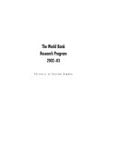 The World Bank Research Program 2002-2003 Abstracts of Current Studies.