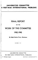 Final report on the work of the committee, 1942-1945,