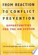 From reaction to conflict prevention : opportunities for the UN system