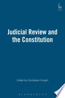 Judicial review and the constitution