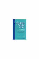 The Possibility of popular justice : a case study of community mediation in the United States