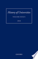 History of universities. Volume XXXI/1