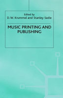 Music printing and publishing