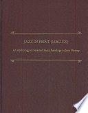 Jazz in print (1856-1929) : an anthology of selected early readings in jazz history