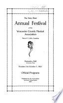 Annual festival of the Worcester County Musical Association.