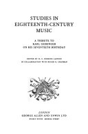 Studies in eighteenth-century music : a tribute to Karl Geiringer on his seventieth birthday