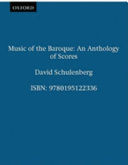 Music of the Baroque : an anthology of scores