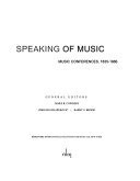 Speaking of music : music conferences, 1835-1966