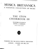 The Eton choirbook