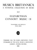 Elizabethan consort music. II