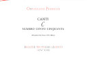 Canti C : numero cento cinquanta : a facsimile of the Venice, 1503/4 edition