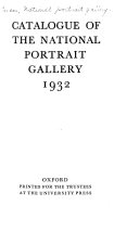 Catalogue of the National Portrait Gallery, 1932.