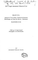 Manuel : aperçus sur l'art en Suisse, itinéraire des excursions = Handbuch : Betrachtungen zur Kunst der Schweiz, Exkursionen