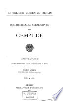 Beschreibendes Verzeichniss der Gemälde