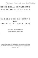 Catalogue raisonné des tableaux et sculptures