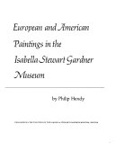 European and American paintings in the Isabella Stewart Gardner Museum