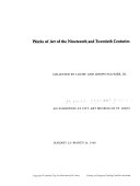Works of art of the nineteenth and twentieth centuries,