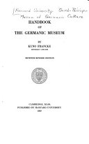 Handbook of the Germanic Museum,