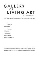 Gallery of living art, A. E. Gallatin collection, 100 Washington square east, New York.