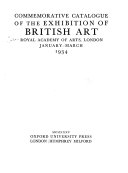 Commemorative catalogue of the exhibition of British art, Royal academy of arts, London, January-March 1934.