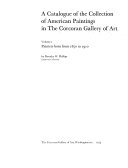 A catalogue of the collection of American paintings in the Corcoran Gallery of Art.
