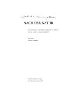 Nach der Natur : Zeichnungen und Druckgraphische Werke des 15. und 16. Jahrhunderts