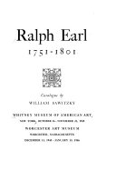 Ralph Earl, 1751-1801 : catalogue