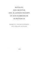 Katalog der Meister des 20. Jahrhunderts in der Hamburger Kunsthalle.