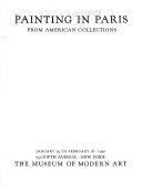 Painting in Paris, from American collections; January 19 to February 16, 1930 ...