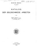 Katalog der Goldschmiede-Arbeiten