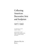 Collecting American decorative arts and sculpture, 1971-1991