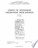 Corpus of Mycenaean inscriptions from Knossos