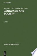 Language and society : anthropological issues