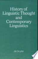 History of linguistic thought and contemporary linguistics